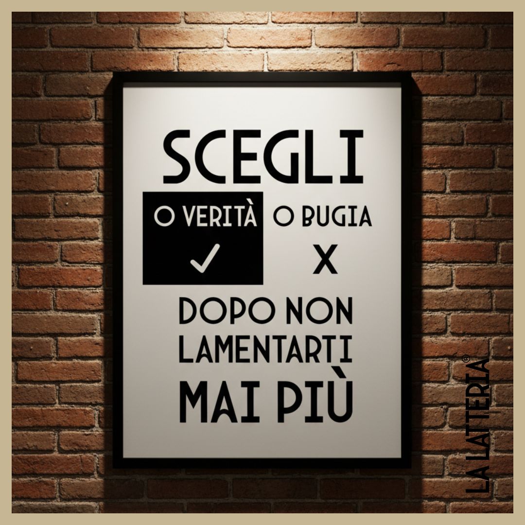 Scegli, o verità o bugia