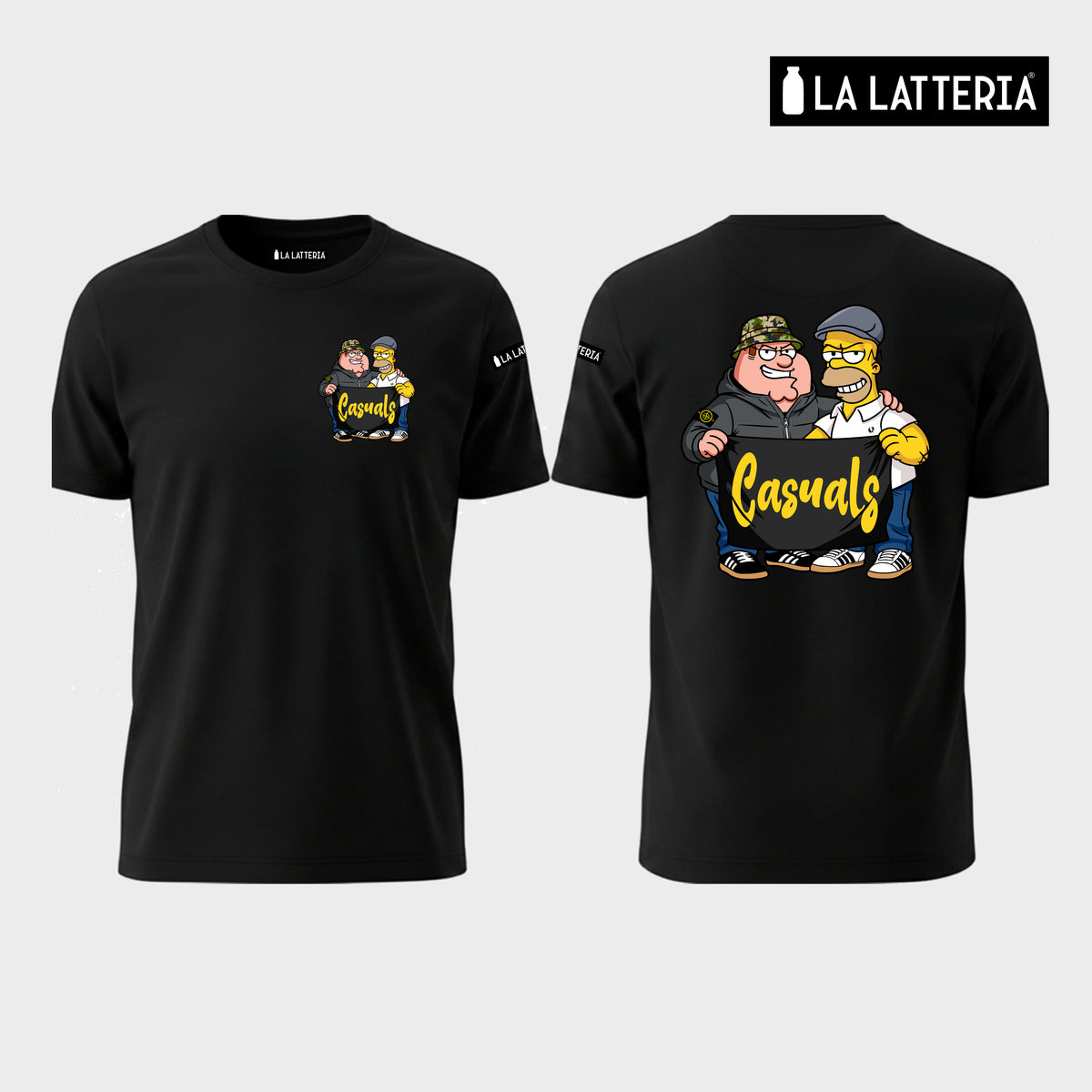 T-shirt Edizione Limitata "Peter&Homer" nera